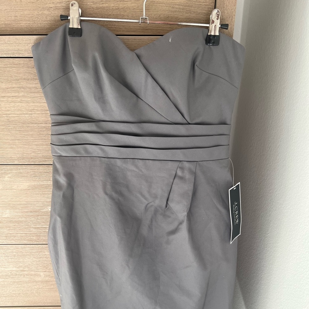 NWT-JCrew Grey Sweetheart neckline - Picture 2 of 4